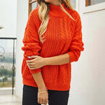 Afslappet Kabelstrikket Sweater