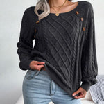 Afslappet Kabelstrikket Sweater