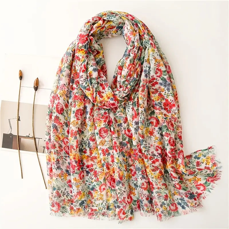 Vintage Floral Scarf