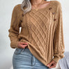 Afslappet Kabelstrikket Sweater