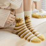 Warm Flowered Socks