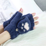 Warm Gloves With Cat Paws