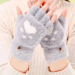 Warm Gloves With Cat Paws