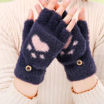 Warm Gloves With Cat Paws